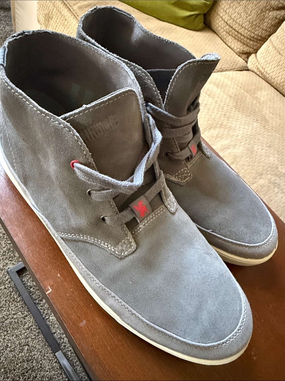 Men's Gray Suede Chukka Sneakers - Casual Lace-Up Comfort